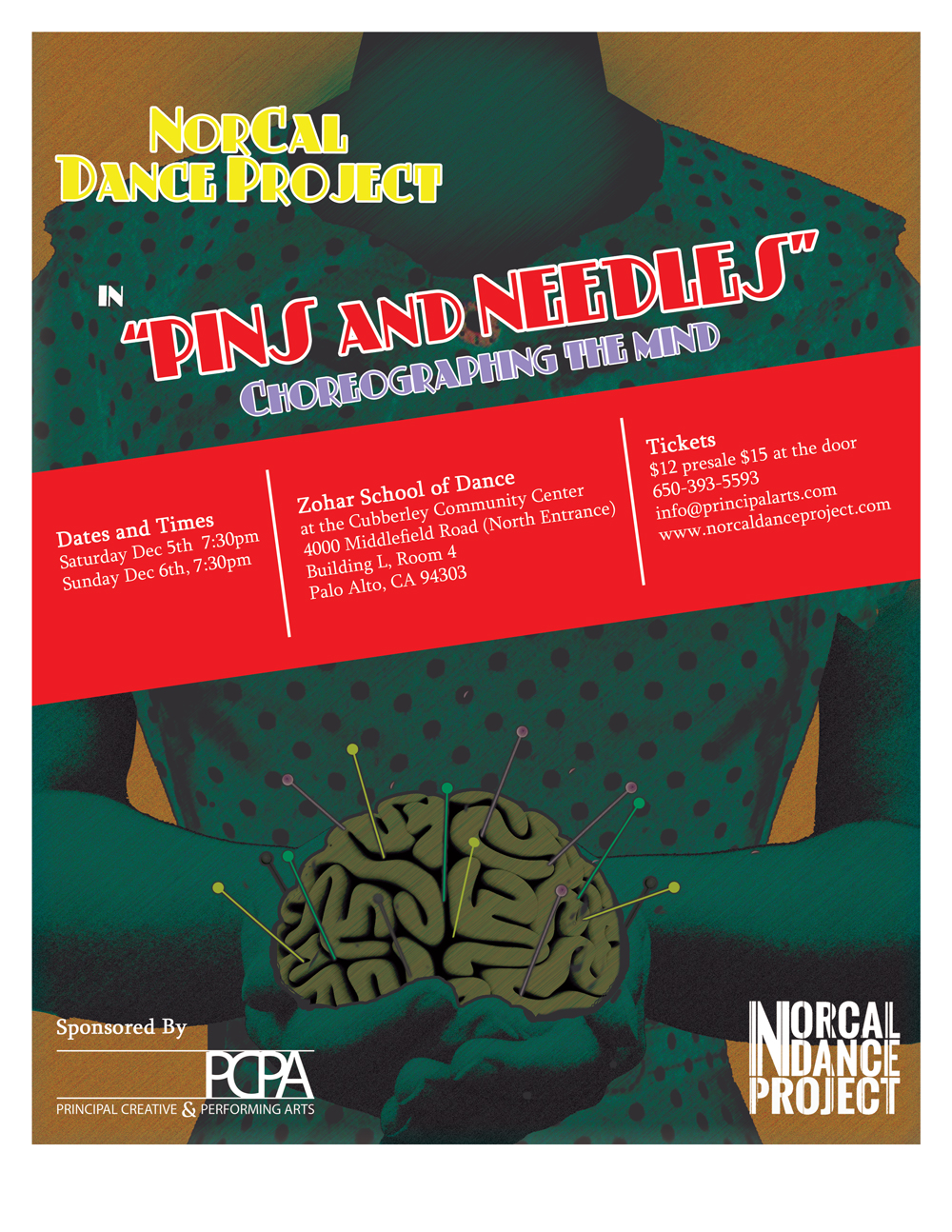 Show poster for upcoming NorCal Dance Project Performance