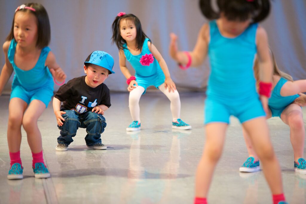 Kids dancing on stage